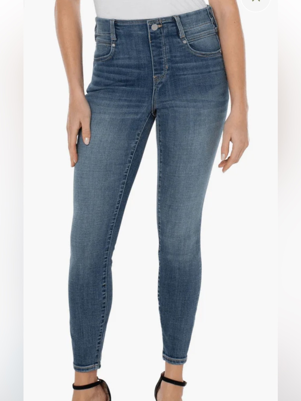 Liverpool Los Angeles Women's Gia Glider Pull on Skinny Denim Jeans Size 6